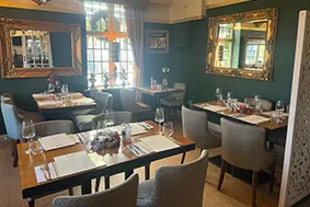 Restaurant table at The Fox & Hounds Billericay
